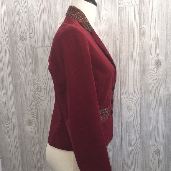 Bets by Canvasbacks Red Corduroy Blazer Size 8 - Picture 7 of 16